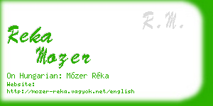 reka mozer business card